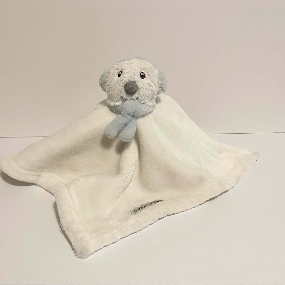Blankets & Beyond Blue Snowman Lovey Security Blanket White Baby Christmas Toy
